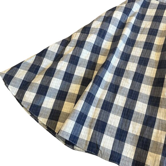 Adelyn Rae Off-Shoulder Gingham Plaid Dress Cutout Back A-Line Size Medium NWT - Picture 6 of 12